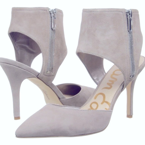 Sam Edelman Zaida Sz 7 pump featuring ankle cuff with silver-tone outer zipper - Picture 2 of 7